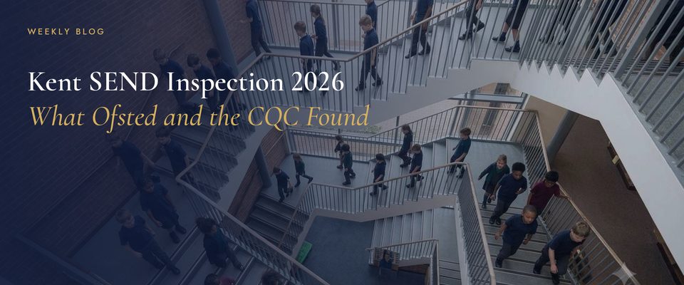 Children on a school staircase — Kent SEND inspection and national reform update for parents