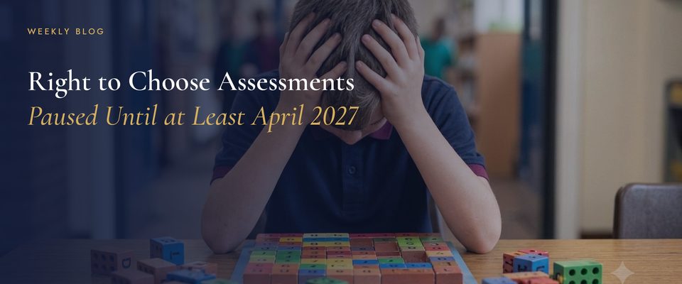 Child looking frustrated at an assessment task — Right to Choose autism and ADHD assessments paused until 2027