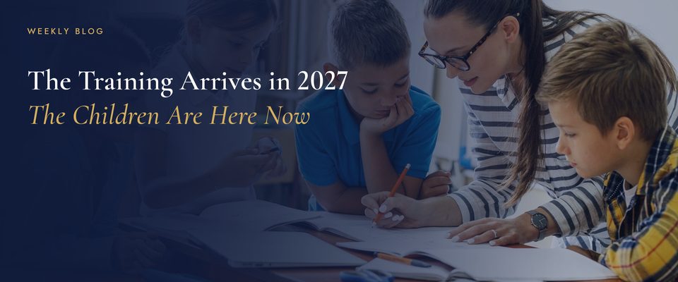 Teacher working with a group of primary pupils around a table &mdash; SEND training package delayed to 2027