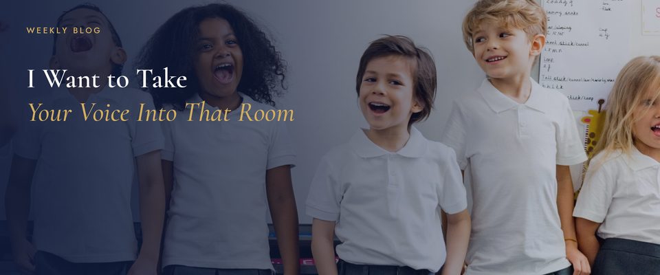 Children laughing together in a classroom — Lauren Robson asks families for their voice ahead of a CAMHS presentation